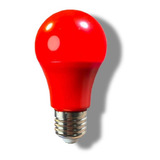 Kit 1 Lampada Led Bulbo A60 6w Colorida Decorativa E27 Biv Cor Da Luz Vermelho Voltagem 110v 220v bivolt