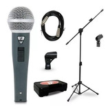 Kit 1 Microfone Arcano Rhodon-8b Xlr + 1 Pedestal Sj