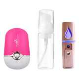 Kit 1 Mini Ventilador 1 Frasco Pump 1 Vaporizador P Cílios