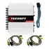 Kit 1 Módulo Amplificador 400x4 Canais 400w Rms + 2 Cabos Rca Injetado 1 Metro Series 200