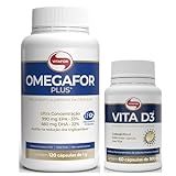 Kit 1 Omegafor Plus 120 Cps   1 Vitamina D3 60 Cps Vitafor