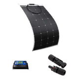 Kit 1 Painel Solar Flexível 160w   Controlador   Plug Mc4