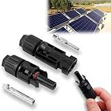 Kit 1 Par De Plug Terminal Conector MC4 Cabo Painel Energia Solar Placa Fotovoltaica Instalação De Módulo Inversor Macho E Fêmea