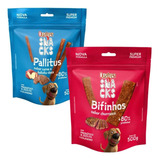 Kit 1 Snacks Pallitus Carne batata Doce 1 Bifinhos Churrasco