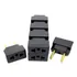 Kit 10 Adaptador De Tomada Para Pino Chato Americano Bipolar Padrão Brasil Fêmea 20a Pino 10a Preto
