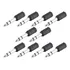 Kit 10 Adaptador P10 St X Jack J2 St Metal Preto