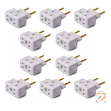 Kit 10 Adaptador Tomada Bob Esponja Benjamim 10a 20a 250v