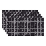 Kit 10 Adesivos Para Notebook Teclado Pc Etiquetas Abnt2 Mac