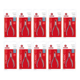 Kit 10 Alicates Cuticula 522 Classic Mundial Aço Manicure