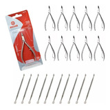 Kit 10 Alicates Mundial 522 10 Espatulas Inox