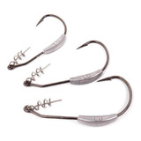 Kit 10 Anzol Offset Com Lastro 5gr 4 0 Iscas Worms Grubs
