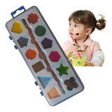 Kit 10 Aquarela 12 Cores Pastilhas Com Pincel Escolar Estojo
