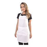 Kit 10 Avental Oxford Frente C bolso Buffet uniforme cozinha