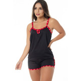 Kit 10 Baby Doll Atacado E Revenda Pijama Curto Malha Verão