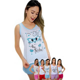 Kit 10 Baby Dool Adulto Regata Pijama Atacado