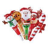 Kit 10 Balão Bastão Enfeite Natal Papai Noel Decoração Festa