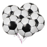 Kit 10 Balão Futebol Bola Metalizado Grande 18 Polegadas