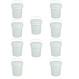 Kit 10 Balde Plástico Alimentício C Tampa E Alça 7 2 Litros 3014 JAGUAR