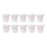 Kit 10 Baldes Plástico Hermético 5 Litros Tampa Vedada