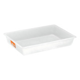 Kit 10 Bandejas Plásticas Para Açougue Multiuso 7 5 L Pleion Cor Branco