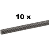 Kit 10 Barra Roscada Polida 1 Metro 12mm Ma Vonder