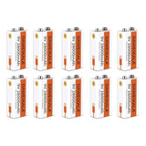 Kit 10 Baterias 9v Recarregável 28000mah Alta Performance