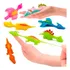Kit 10 Bichinho Squish Estilingue Dinossauro Saltitante Cor Variados