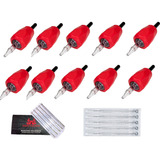 Kit 10 Biqueiras Bico 10 Agulhas Tatuagem Tattoo Anvisa