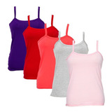 Kit 10 Blusas Regatas Feminina Com