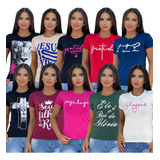 Kit 10 Blusas Tshirts Camisa Feminina