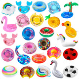 Kit 10 Boia Porta Copo Inflável Fruta Piscina Diversos Cores