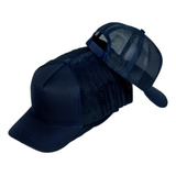 Kit 10 Bonés Lisos Trucker Tela Cores Diversas Aba Curvada
