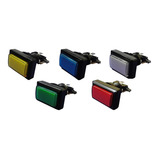 Kit 10 Botão Retangular Fliperama Jukebox C Micro E Led 12v