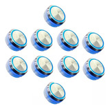 Kit 10 Botões Chamada Elevador Tipo Neo 4 Vias Redondo Azul