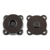 Kit 10 Botões Imantado Magnético Fecho Cor Grafite 18mm Imã