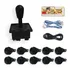 Kit 10 Botões Nylon Preto + 1 Comando + 1 Placa Zero Delay