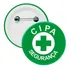Kit 10 Bottons Broche Cipa Segurança Do Trabalho 3,5cm Cor Verde-escuro