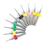Kit 10 Brocas Fresas Topo Raiadas Tupia Cnc Micro Retifica N