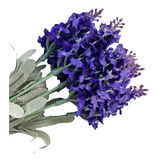 Kit 10 Buquês De Lavanda Artificial Com 10 Flores Cada