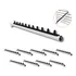 Kit 10 Cabideiro Arara Rt Reto Branco Painel Canaletado Full
