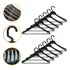 Kit 10 Cabides Instalojas Terno Casaco Blazer Gancho Giratório Cor Preto