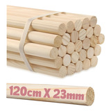 Kit 10 Cabo De Madeira Pinus Banner Bandeira 1 20m X 23mm