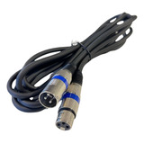 Kit 10 Cabo Dmx 3 Metros Xlr Macho Fêmea Canon Iluminação