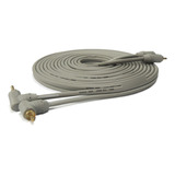 Kit 10 Cabo Rca 5mts Technoise 100pro Cinza Emborrachado 5mm