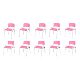 Kit 10 Cadeira Iso Escola Infantil Base Branco