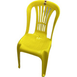 Kit 10 Cadeiras Bistrô Gold Amarela Inmetro 184 Kg Bar Lazer