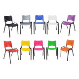 Kit 10 Cadeiras Empilhavel Escolas Comercio