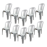 Kit 10 Cadeiras Plastica
