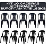 Kit 10 Cadeiras Plástica Lazer Bistrô