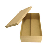 Kit 10 Caixa Retangular 1 Divisória Vinho E Taça 28x16x8 Mdf